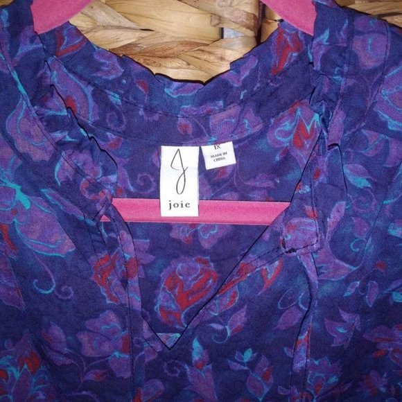 Purple, blue and red blouse - 1X - Picture 2 of 6